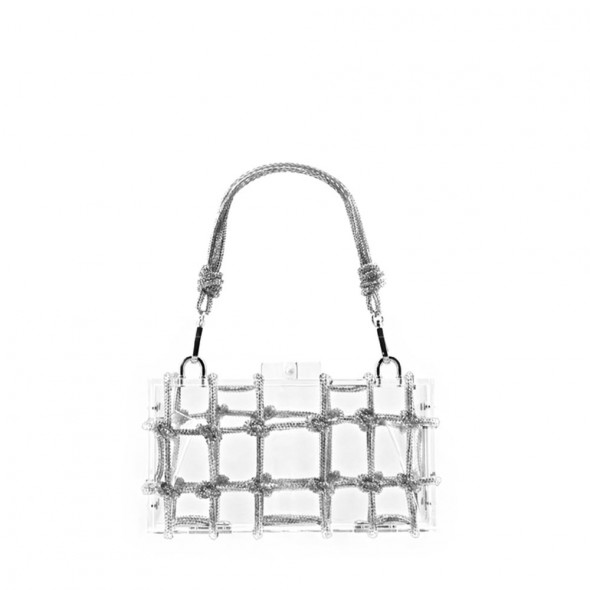 Bolso Clutch Nácar Transparente