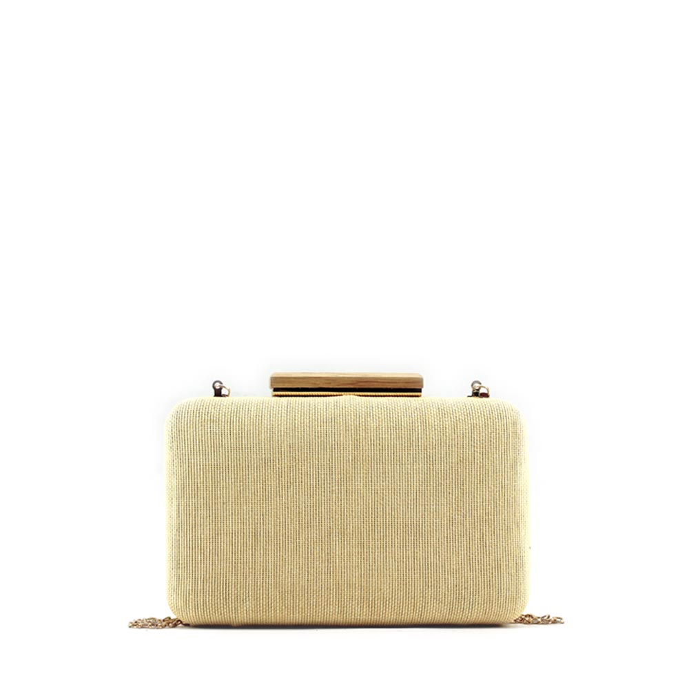 Bolso Clutch De Rafia Con Cadena - Estilo Bohemio Para Mujer