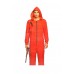 Disfraz Mono Rojo Cremallera Unisex Halloween 