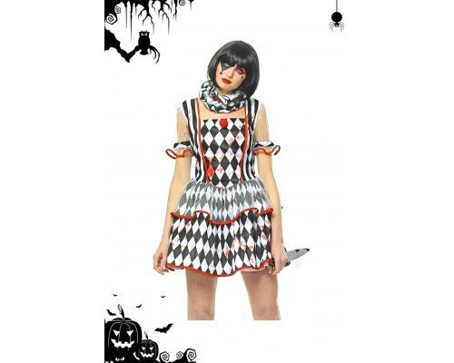 Disfraz Harlequin Sangrienta Halloween (Mujer)