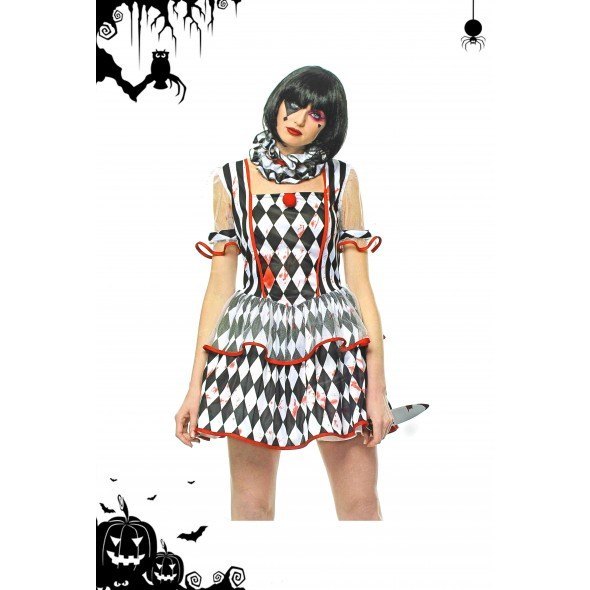 Disfraz Harlequin Sangrienta Halloween (Mujer)