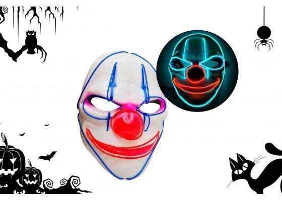 Máscara Payaso Purgador con Luz (Halloween)