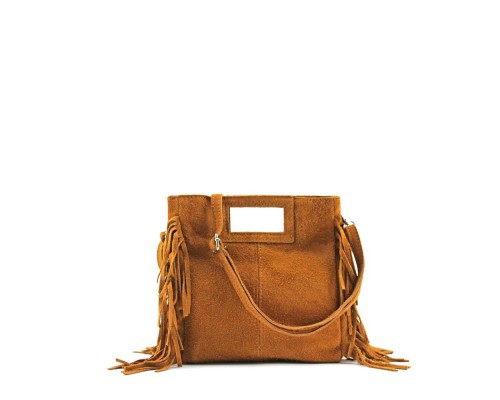 Bolso Bandolera Piel Ante Fleco Bolso Bandolera Piel Ante Fleco