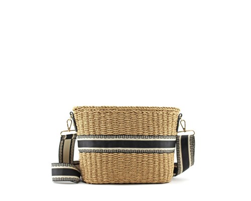 Bolso Hombro Estilo Cesta Rafia Bolso Hombro Estilo Cesta Rafia