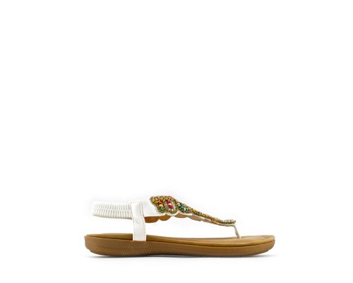 Sandalia Plana Abalorios