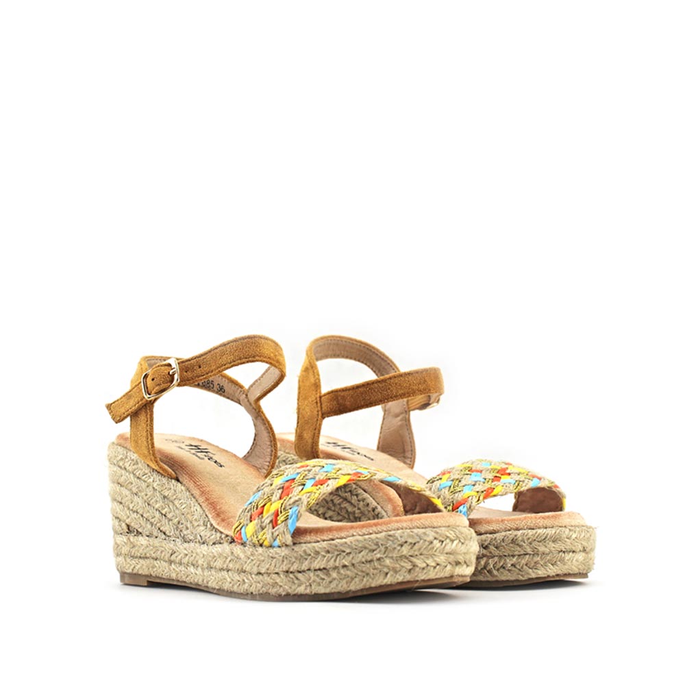 Sandali Geox U Pantelleria A Uomo | Wedge Espadrille In Pelle Con Suola Gomma